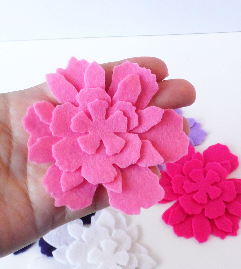 Felt Flower Shapes Die Cuts for Cardmaking and Scrapbooking Etsy