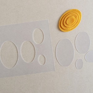 Herbruikbare sjabloon ovalen, plastic stencil met geometrische vormen, stencil voor bullet journal