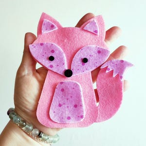 Felt sewing kit, kids crafts projects, diy felt animal, sew your own fox, felt craft kit