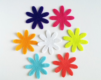 Felt flower for crafts, die cut felt, floral decoration