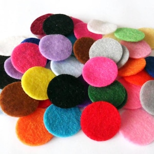 Felt circles in mixed colors, felt crafting, die cuts, felt shapes for diy projects, craft embellishment, shapes for sewing
