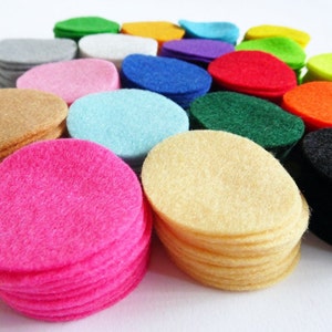 Felt Circles for crafts, size 1.5 inch, hair bows supplies