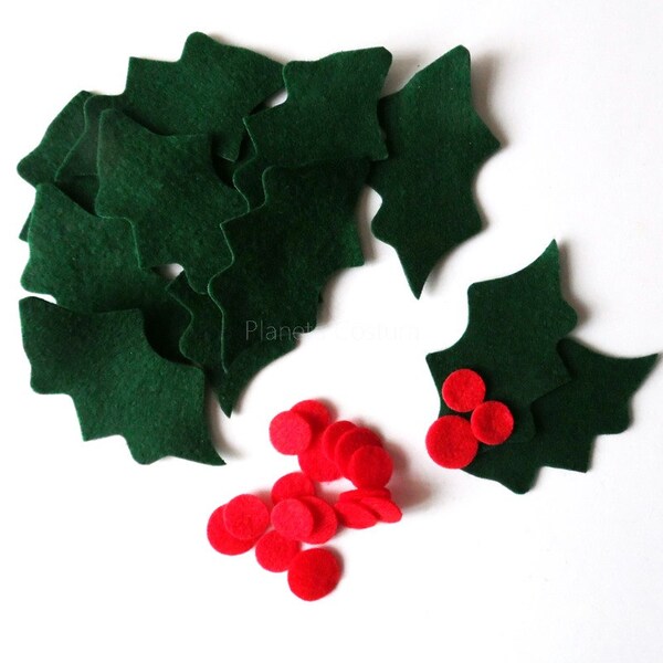 Big holly felt branch