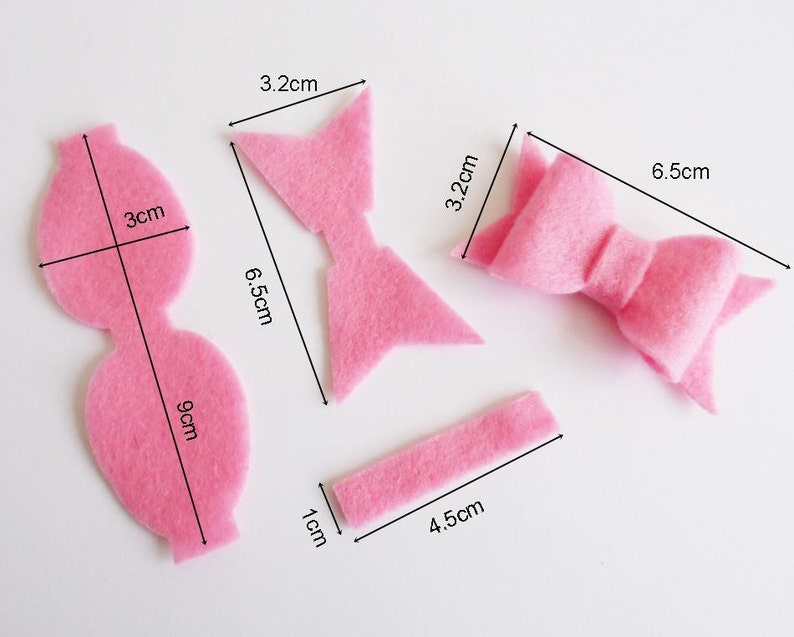 Make Your Own Felt Bows Bow Applique for Hair Clips Headband Etsy