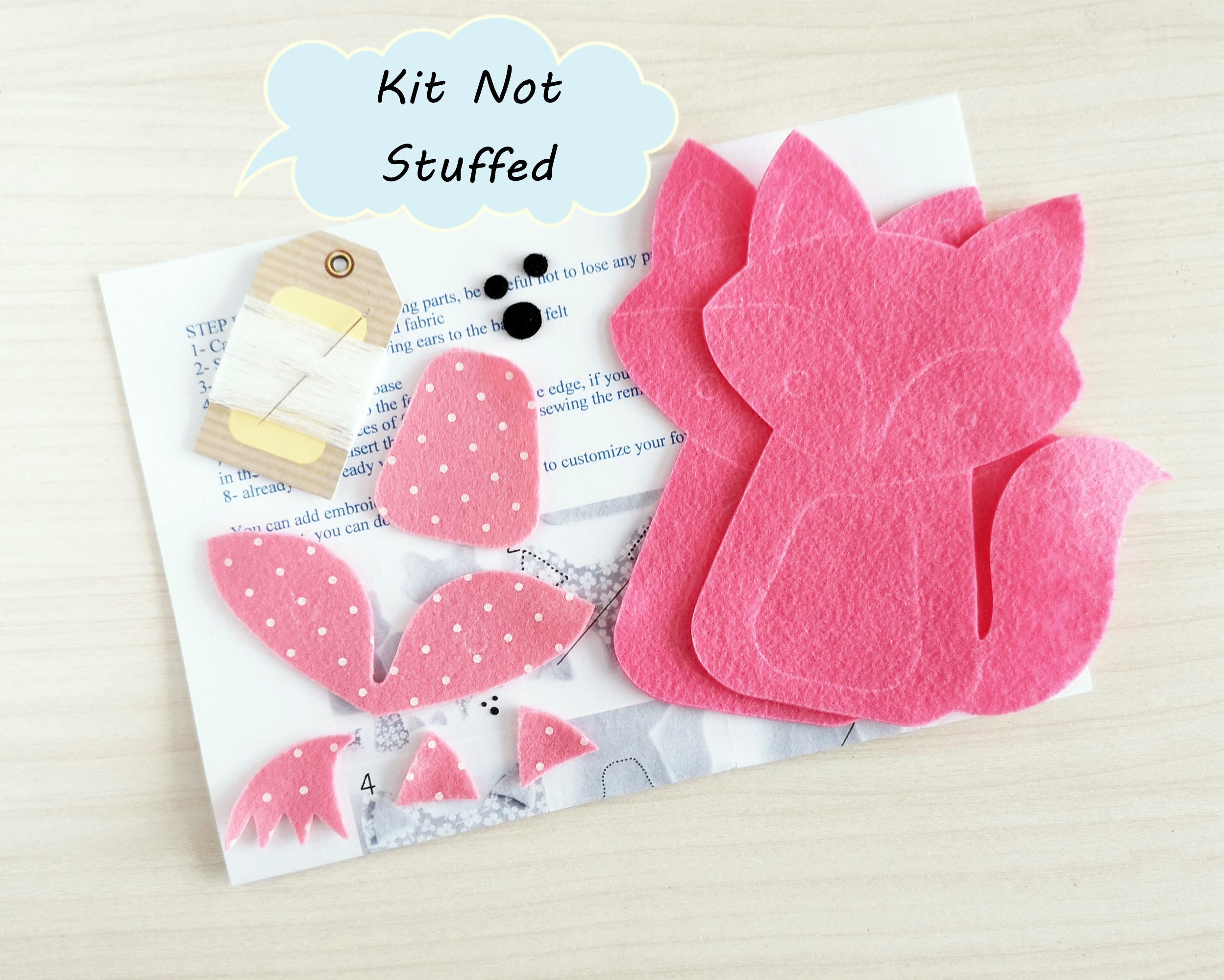 qollorette Felt Sewing Kit for Children, Make Your Own Fox Toy, Kids' Craft  K