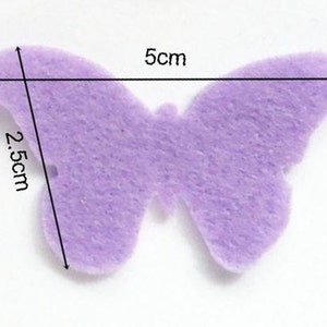 Felt butterflies, butterfly decoration, butterflies die cuts for crafts and scrapbooking, party table decor image 2