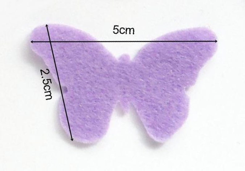 Felt butterflies, butterfly decoration, butterflies die cuts for crafts and scrapbooking, party table decor image 2