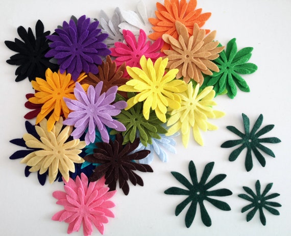 Flores de fieltro set de 23 flores completas flores para - Etsy México Flores de fieltro set de 23 flores completas flores para - Etsy México
