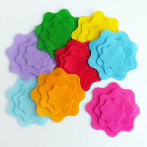 Felt Flower, Felt Shapes, Floral Craft Embellishments, Felt Craft Supplies, Pack of Flowers