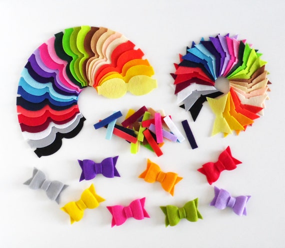 Felt Bow Diy, Hair Bow Embellishments, Felt Supplies for Crafts 