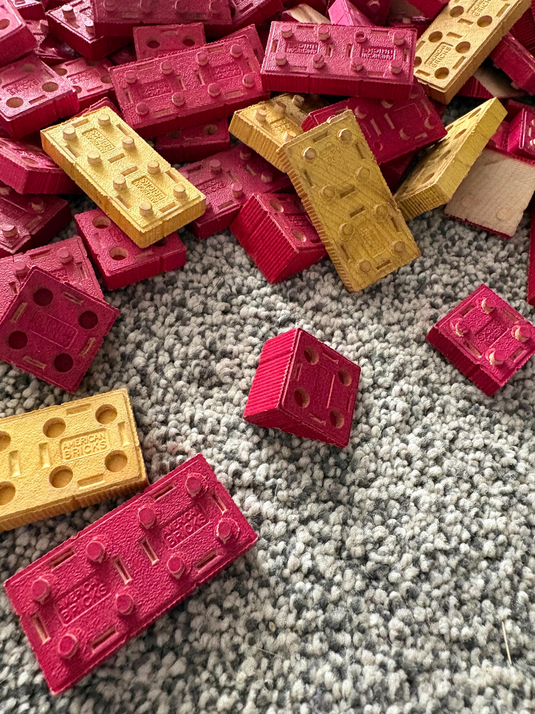 1940-1950s Vintage Wooden American Bricks Building Blocks - Etsy