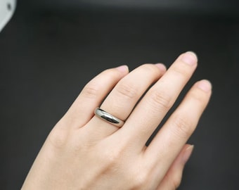 Titanium ringband puur titanium ring trouwring eenvoudige ring minimalistisch gepolijst titanium band hypoallergeen