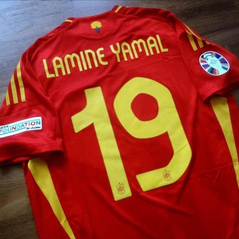 Lamine Yamal 19 Spain Jersey 2024 Home Soccer Football Shirt Soccer