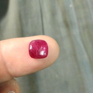 Natural Ruby Cabochon Stone (8.80x9mm, 3ctw)