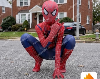 Kids Spider Costume Superhero Jumpsuit Spandex Bodysuit Halloween Cosplay Party Dress Up Suit