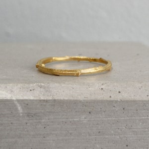 Anello di fidanzamento con ramoscello in oro 14k, fede nuziale, gioielli botanici