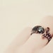 wire wrapped copper ring adjustable organic copper jewelry hematite gothic ring