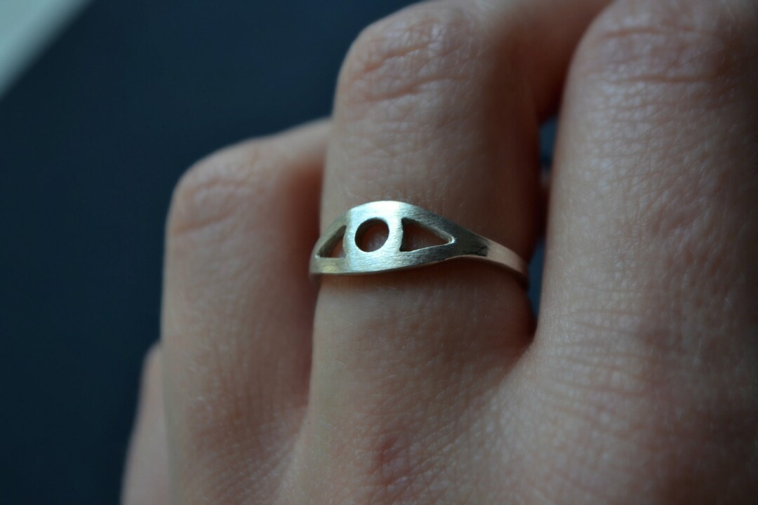 Evil Eye Ring, Sterling Silver Evil Eye Jewelry, Protection Ring ...