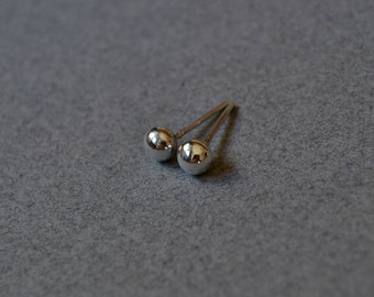 Silver Ball Stud Earrings, Sterling Silver Studs, Silver Ball Studs, Silver Ball Earrings, Simple Minimalist Earrings