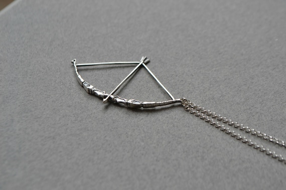 Buy Bow and Arrow Necklace Zodiac Necklace Sagittarius Sterling