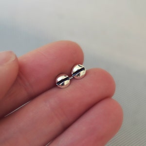 Mens Earrings Screw Stud Earrings Sterling Silver Hardware Punk Geek Steampunk Jewelry Post Earrings