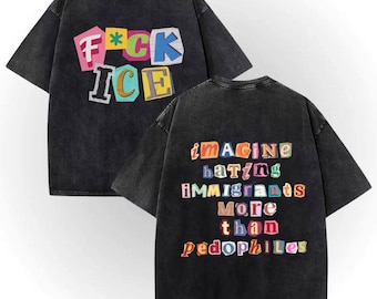 Camiseta anti-ICE, Camiseta para abolir el ICE, Camiseta por la justicia migratoria, Camiseta de protesta vintage lavada