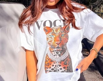 Vintage Tiger Graphic Shirt, Retro Fashion Animal Tee, Aesthetic Wild Cat T-Shirt