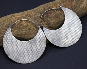 Large Disc Earrings Big Disc Earrings 2 inch Disc Earrings Sterling Silver African Earrings Tribal Earrings Ethnic Earrings Boho Earrings