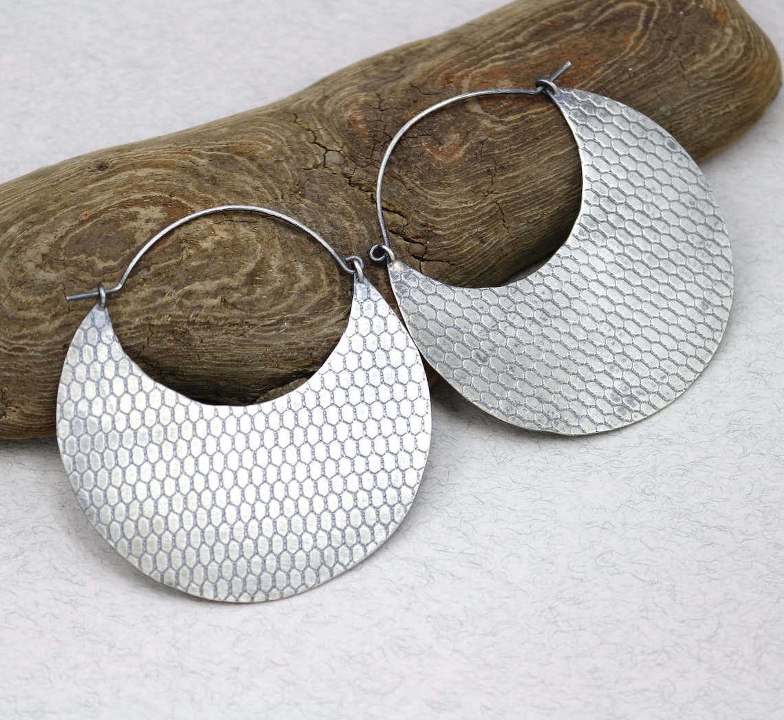 Large Disc Earrings Big Disc Earrings 2 inch Disc Earrings Etsy