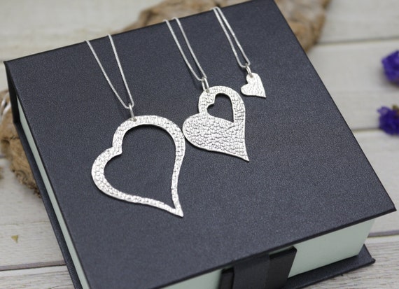 grandmother mother daughter necklace set