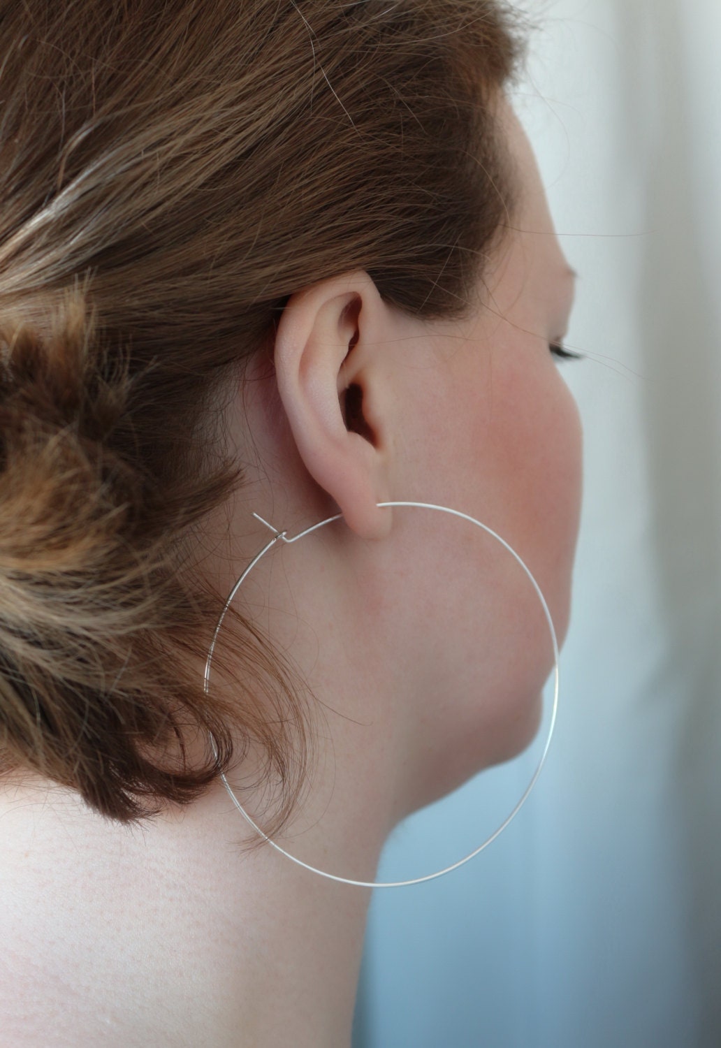 Silver Hoop Earrings Big Hoop Earrings Large Hoop Earrings Etsy