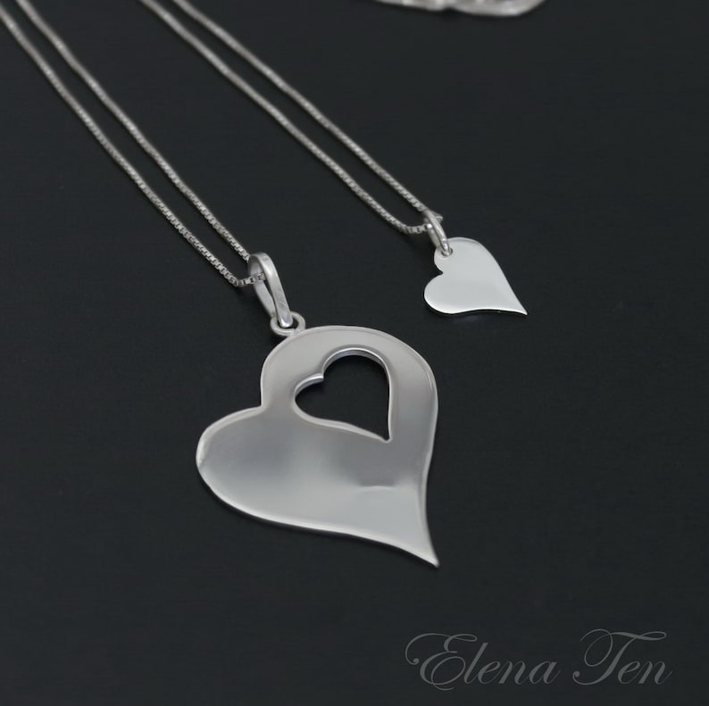 sterling silver mother daughter necklace