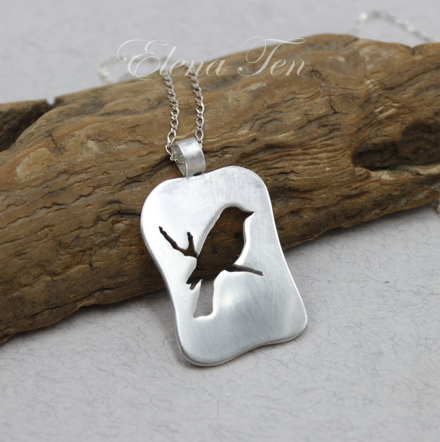 Sterling Silver Bird Necklace Birdie Necklace Bird Jewelry Etsy