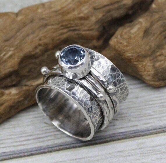 wide silver rings