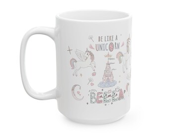 Unicorn Personalized Ceramic Mug for Kids