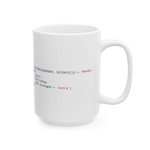 SQL Code Snippets Mug | Programmer Coffee Cup (11oz, 15oz) image 8