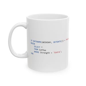 SQL Code Snippets Mug | Programmer Coffee Cup (11oz, 15oz) image 6