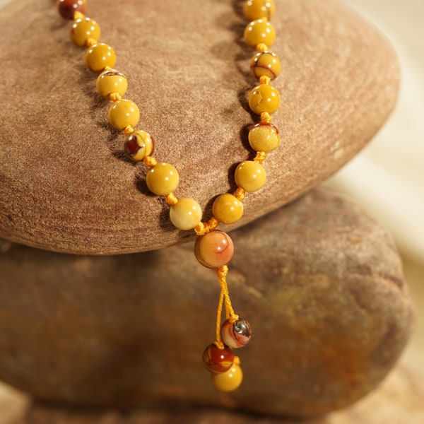 Mookaite Pocket Mala • Mookaite Jasper Worry Beads • 27+1 Bead Mala • 8mm • Worry Beads •  Mini Mala • Jewelry Men • Quarter Mala • 3817