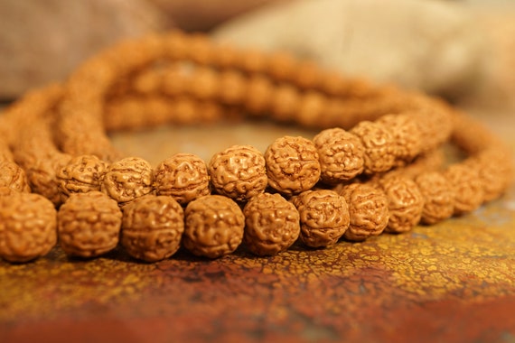 100% natural Bodhi Rudraksh,Tibetan Prayer 108+1 mala Beads Rudraksha 10 MM  Seed
