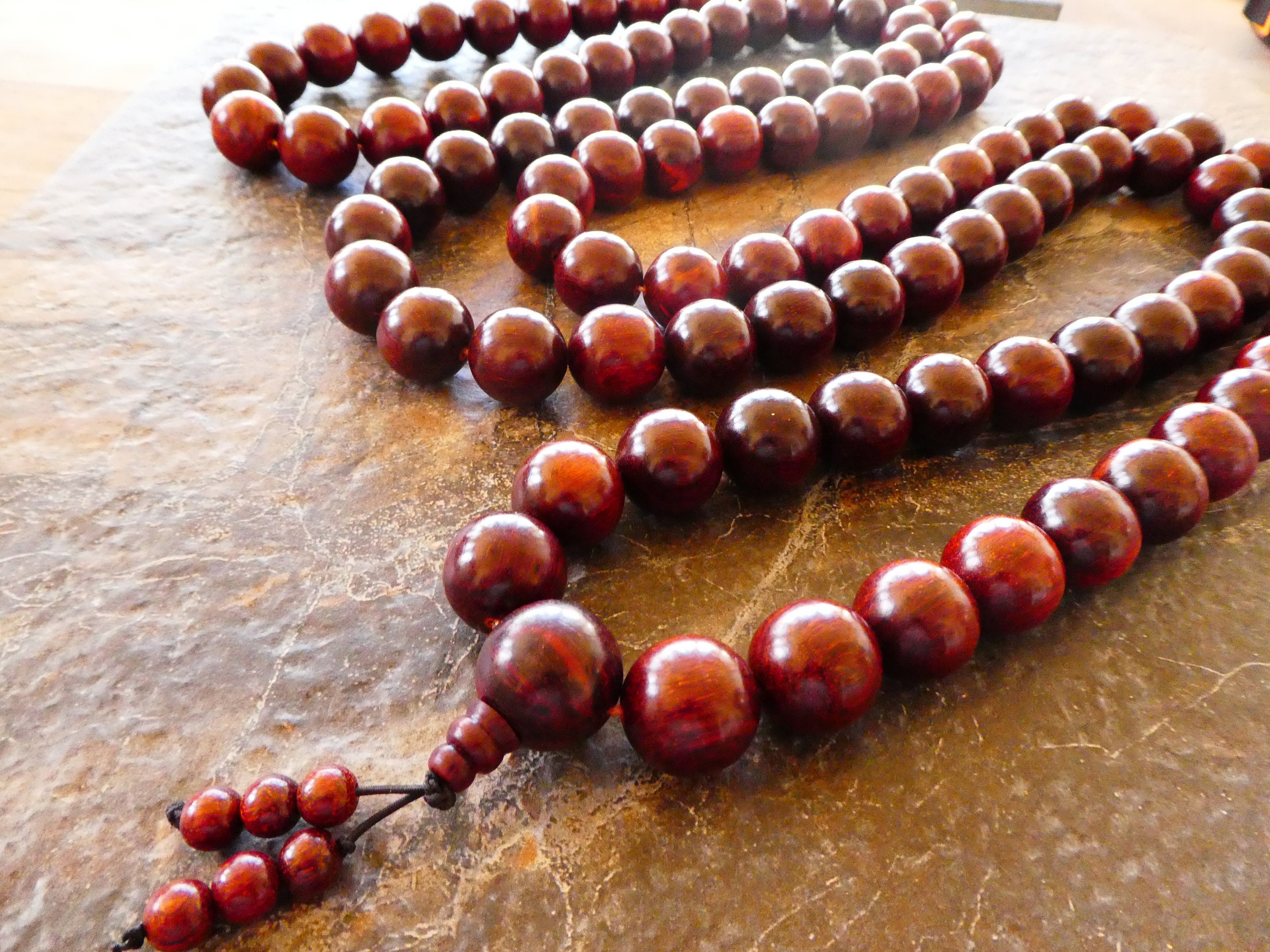 Red Wooden Mala Prayer Beads