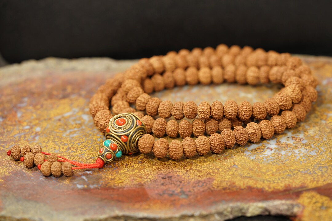 Mula Raksha 10-mukhi Indonesian Rudraksha Mala, 7-9mm, Indonesian Rudraksha Beads ...