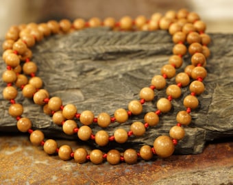Mysore Sandalwood Mala • Best Quality Sandalwood Bracelet • Sandalwood Wrap Bracelet • 6mm • 8mm • 10mm • 12mm • 3229X