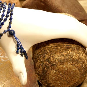 Matte Lapis Lazuli Mala • Matte Lapis Mala Necklace • 4mm • 6mm • 8mm • Spiritual Jewelry • Men&#39;s Jewelry • Matte Lapis Mala Beads • 4104
