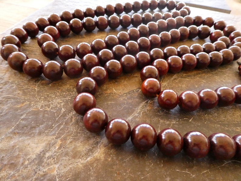 18mm Red Sandalwood Mala Prayer Beads 0133