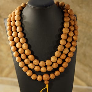 Three Eye Bodhi Mala • 14-16mm • 3 Face Bodhi Mala • Three Mukhi Bodhi Seeds • Tibetan Mala • Three Mukhi Mala • Nepalese Bodhi Mala • 4875