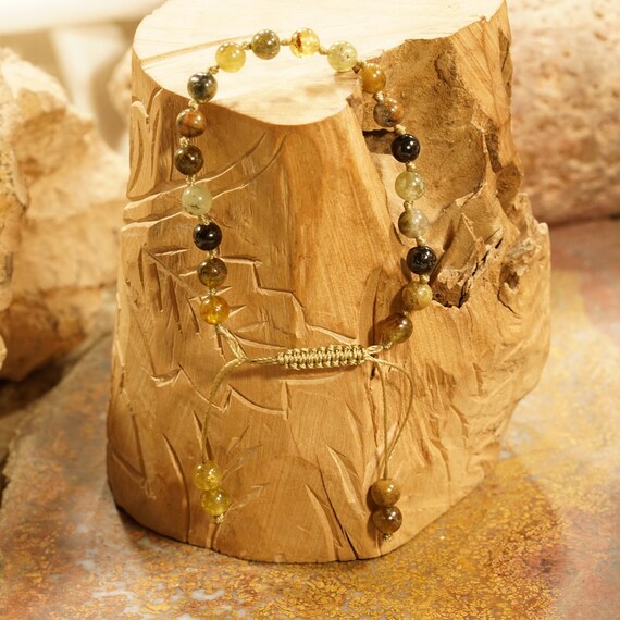 ツァボライトガーネットブレス　7ミリ　16.5センチ レア！ ツァボライト ガーネット ブレスレット