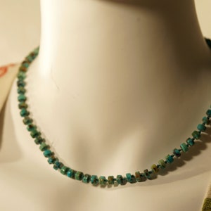 Turquoise Choker • Turquoise Necklace • Heishi Turquoise Choker • Heishi Necklace • Turquoise Necklace Beads • 4027