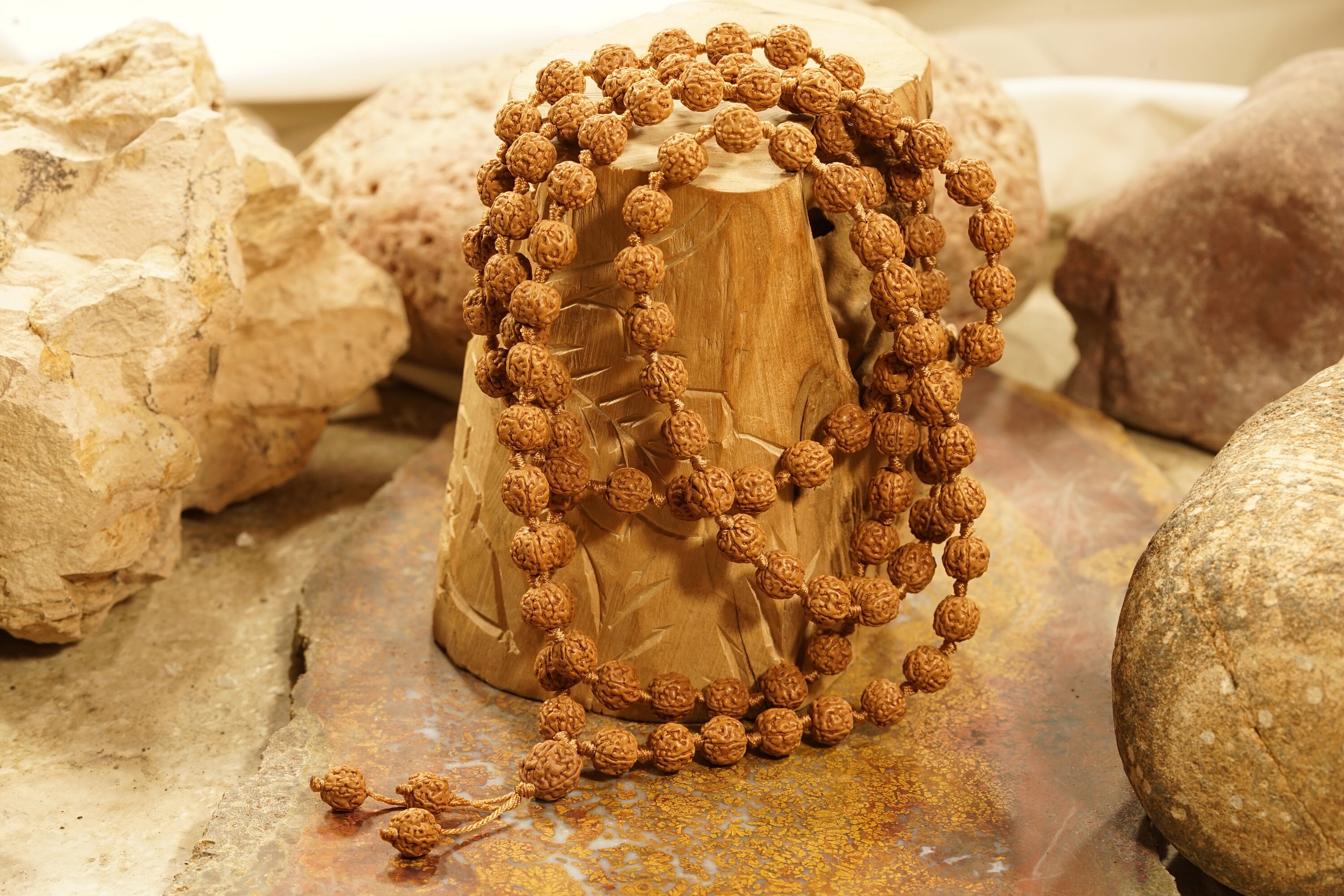 Pathri Rudraksh Pathri Rudraksha Mala • Pathri Mala • 8mm-8.5mm • Chikna Rudraksha ...