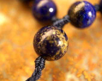 Lapis Lazuli Mala Pocket Mala • AAA* (Highest Quality) • 27+1 • 8mm • Teacher Gift • Mini Mala • Jewelry Men • Quarter Mala • 3287