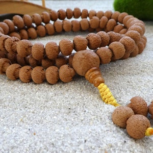 Lenkawa Bodhi Bead Mala • 9-10mm Beads • Afghani Bodhi Mala • Buddhist Jewelry • Buddhist Mala • Bodhi Citta Mala • Mala Beads 108 • 2552